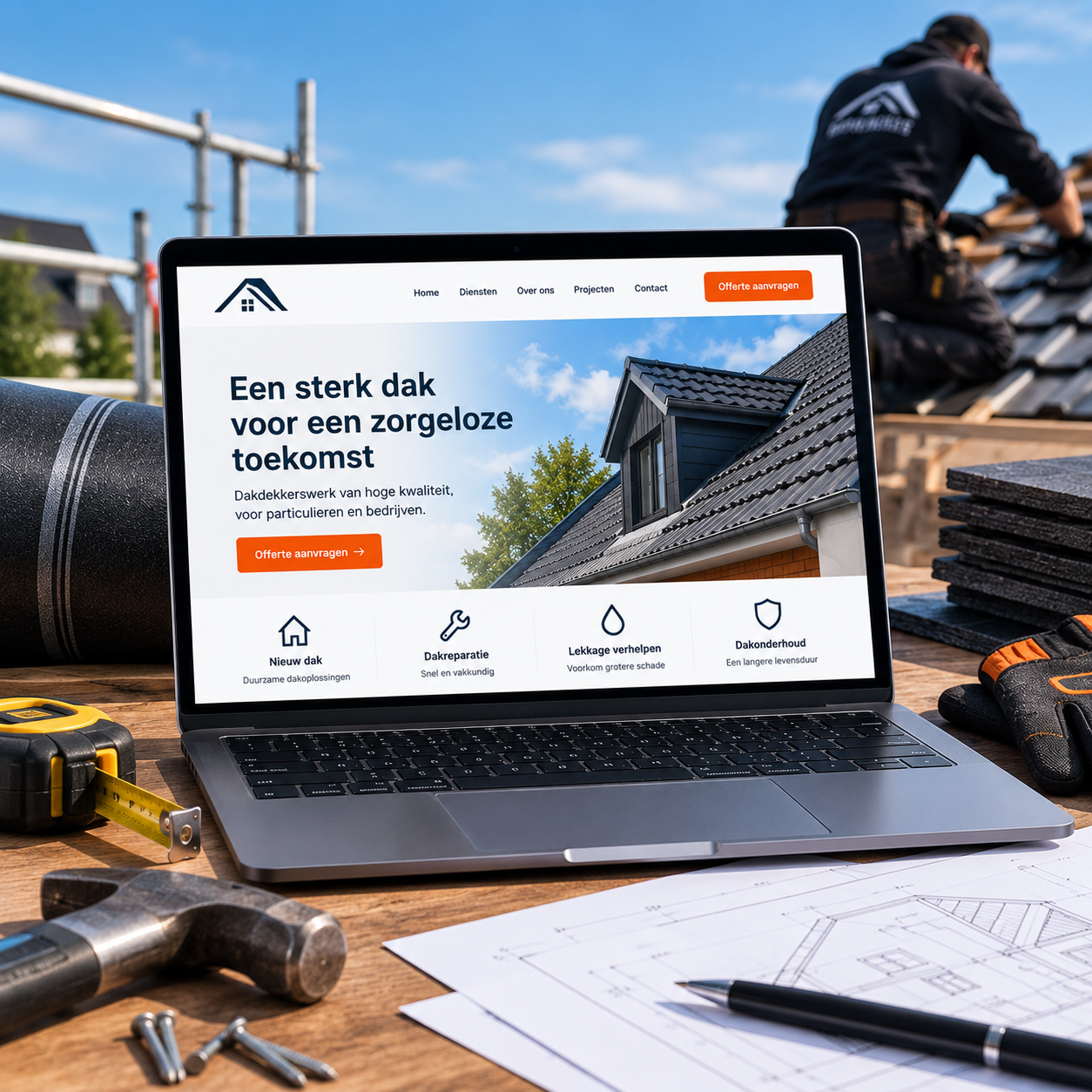 Website voor een dakdekker: hoe krijg je meer aanvragen?
