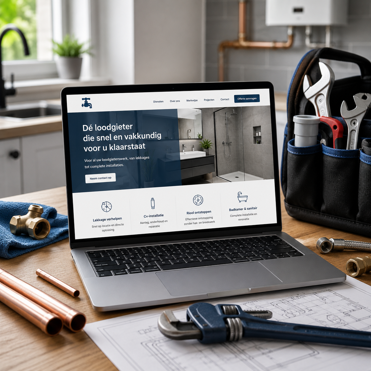 Website voor een loodgieter: wat moet erop staan?