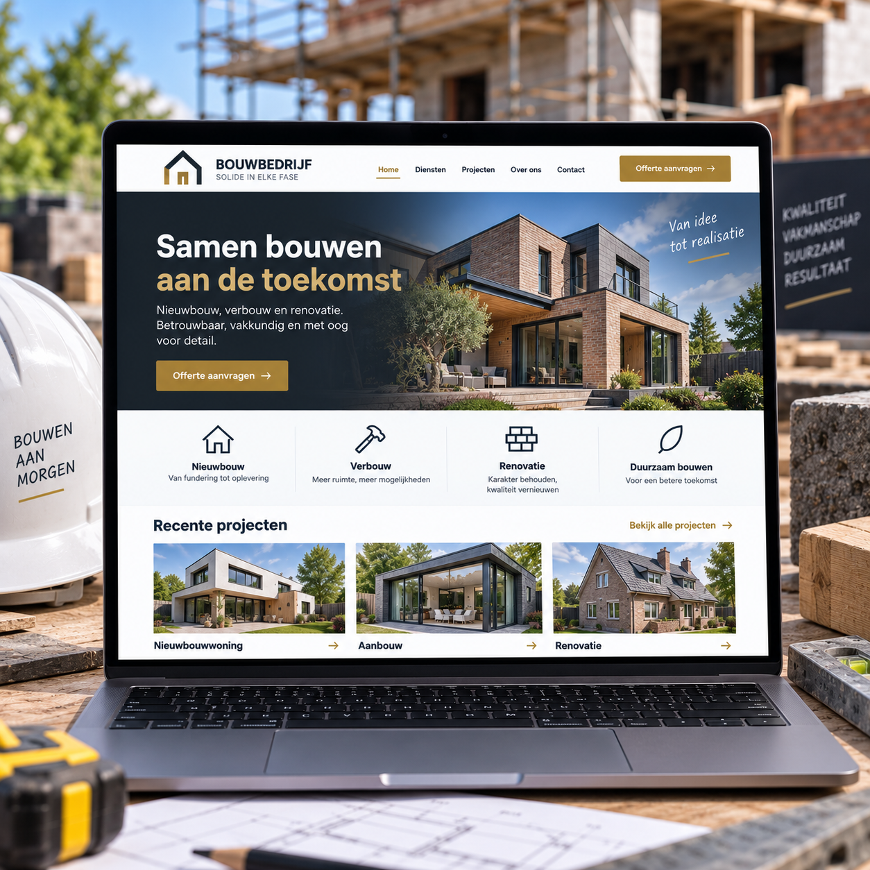 Website voor een bouwbedrijf: waar moet die aan voldoen?