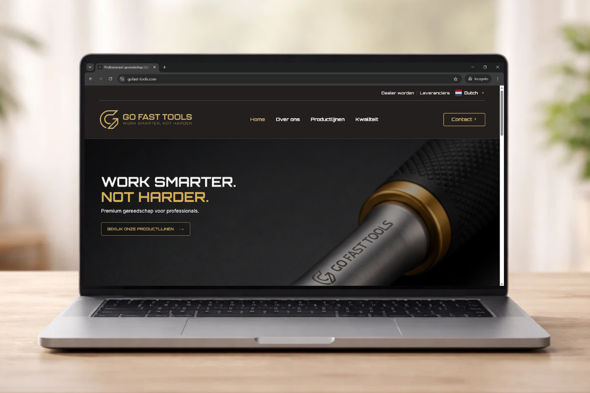 Premium website voor GO FAST TOOLS ontwikkeld door VT-Marketing